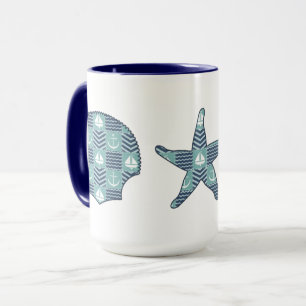 Nautischer Quilt-Becher Tasse
