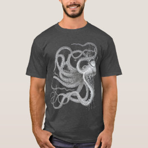 Nautischer Steampunk großer Oktopus Vintage Kraken T-Shirt