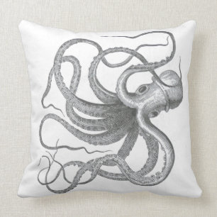 Nautischer Steampunk-Oktopus Vintage-antiker Krake Kissen