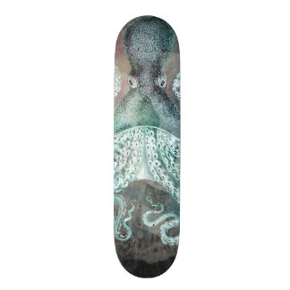 Nautischer Vintage-Oktopus Skateboard