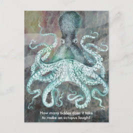 Nautischer Vintager Oktopus Postkarte