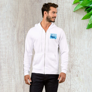 Nautischer Wal und Segelboot Blaues Meer Hoodie