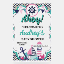 Nautisches Ahoy-Baby-Babyparty