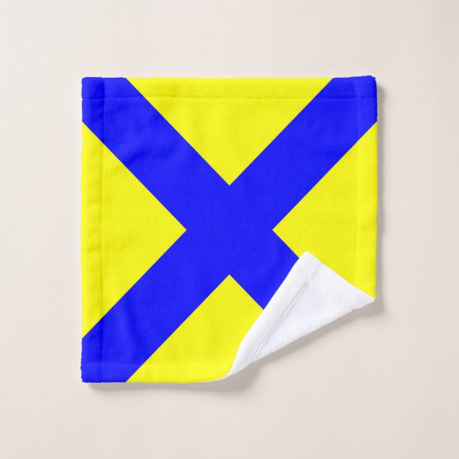 nautisches Alphabet Nummer fünf Zeichen Waschlappen (Waschlappen)