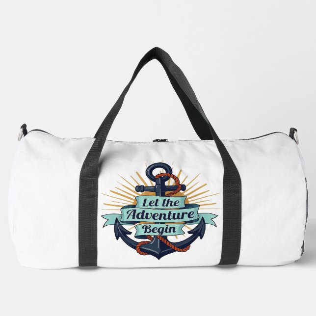 Nautisches Anker-Abenteuer-Reise-Wochenendtasche Duffle Bag (Vorderseite)