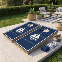 Nautisches Anker-Ruder-Segelboot-Navy-Personalized