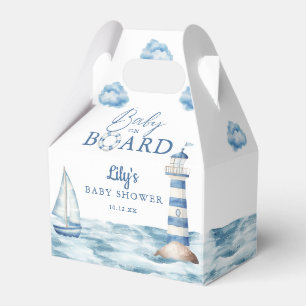 Nautisches Babyshower 'Baby an Bord' Geschenkschachtel