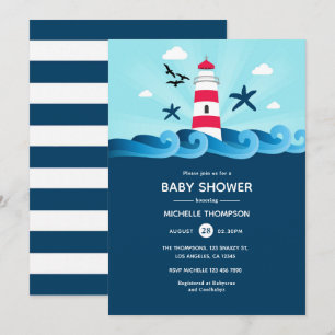 Nautisches Babyshower Einladung