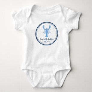 Nautisches Blau-Hummer-Küsten-Design Baby Strampler