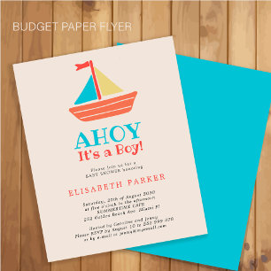 Nautisches Boot Ahoy Es ist ein Junge schicke Baby Flyer
