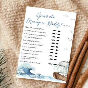 Nautisches Boot-Ratespiel-Mama-oder-Papa-Spiel