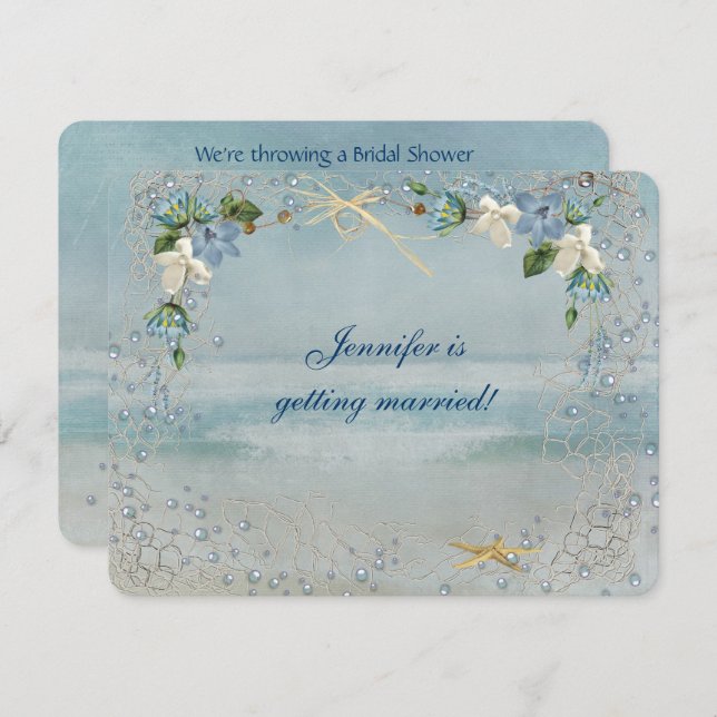 Nautisches Brautparty Einladung (Vorne/Hinten)