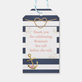Nautisches Brautparty Geschenkanhänger