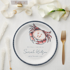 Nautisches Brautparty Pappteller