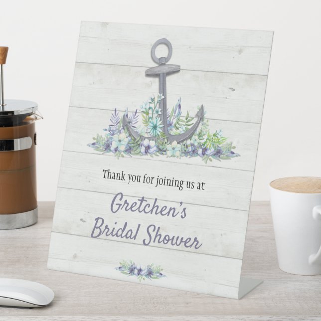 Nautisches Brautparty Sockelschild (In Situ)