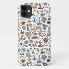 Nautisches Design auf weißem Hintergrund iPhone Ca Case-Mate iPhone Hülle