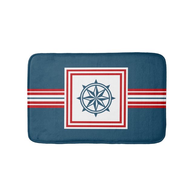 Nautisches Design Badematte (Vorderseite)