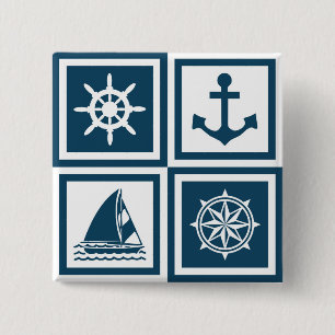 Nautisches Design Button