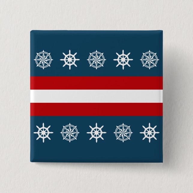 Nautisches Design Button (Vorderseite)