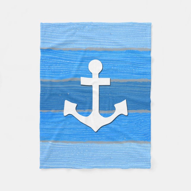 Nautisches Design Fleecedecke (Vorderseite)