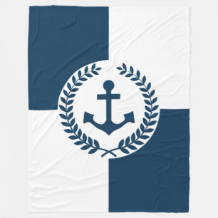 Nautisches Design Fleecedecke