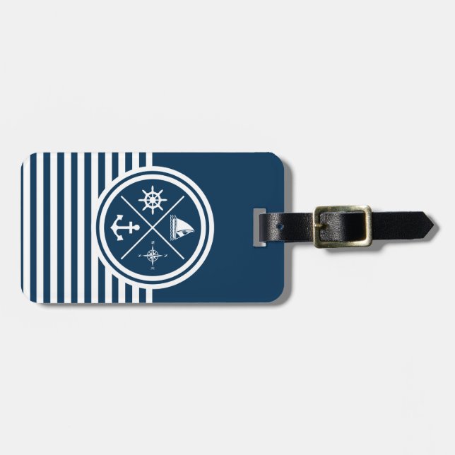 Nautisches Design Gepäckanhänger (Vorderseite horizontal)