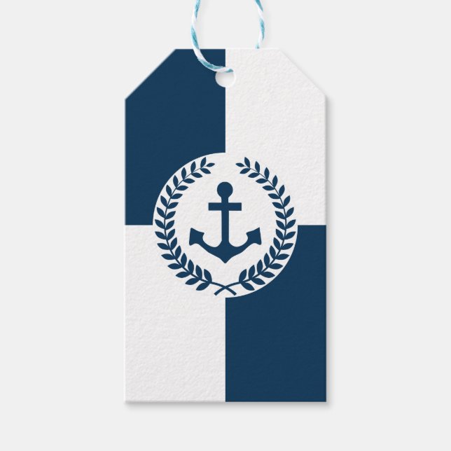 Nautisches Design Geschenkanhänger (Vorderseite)