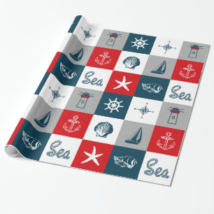 Nautisches Design Geschenkpapier