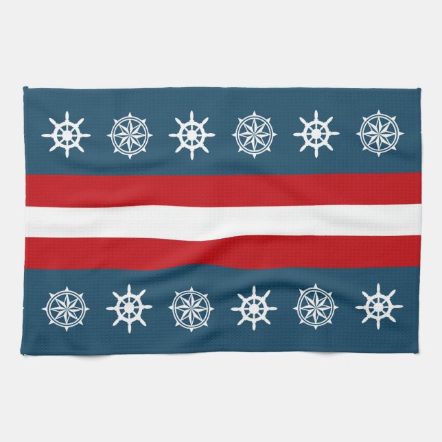 Nautisches Design Handtuch (Horizontal)