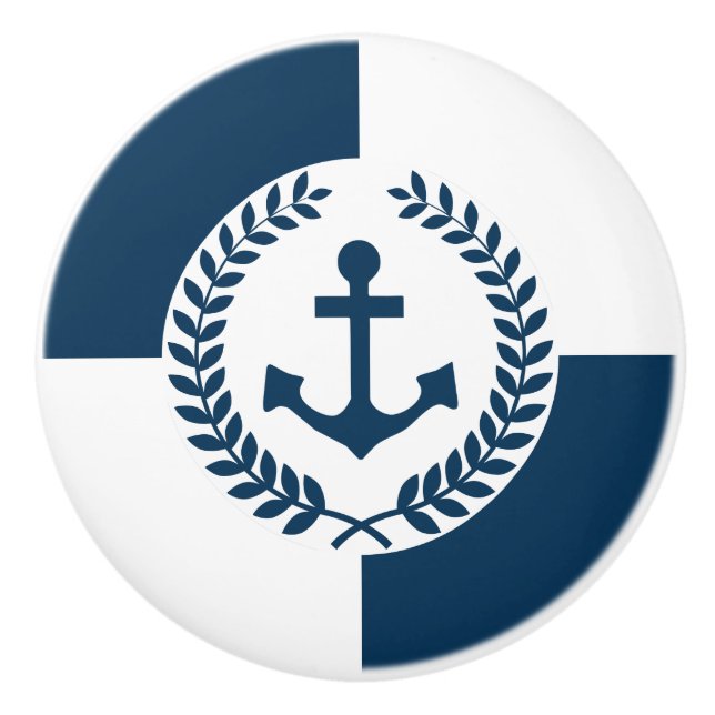 Nautisches Design Keramikknauf (Vorderseite)