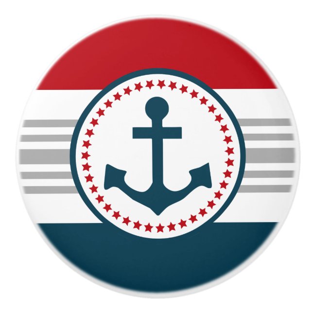 Nautisches Design Keramikknauf (Vorderseite)