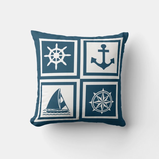 Nautisches Design Kissen (Vorderseite)