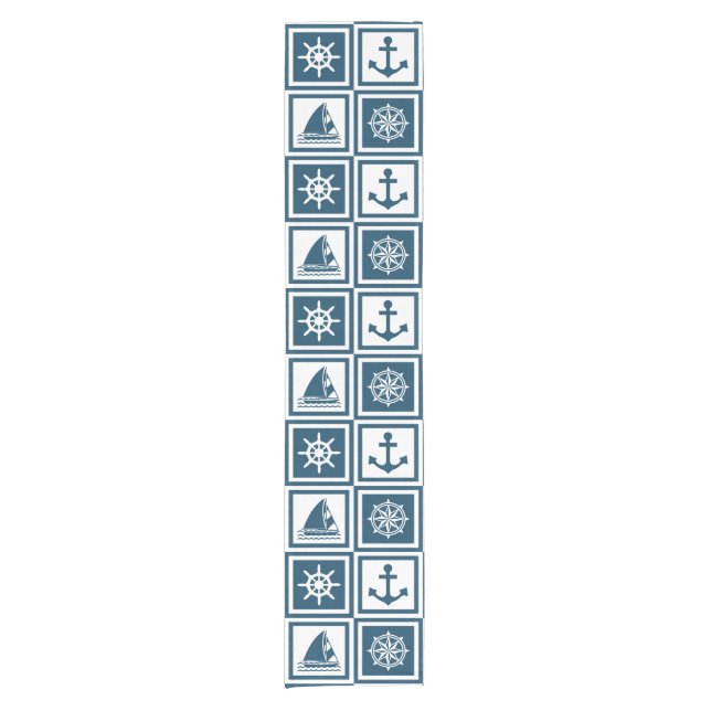 Nautisches Design Kurzer Tischläufer (Vorderseite)