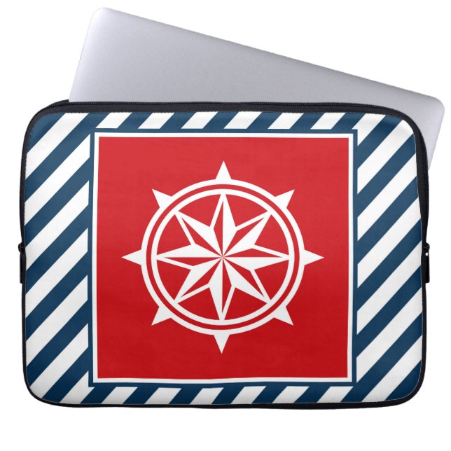 Nautisches Design Laptopschutzhülle (Vorderseite)