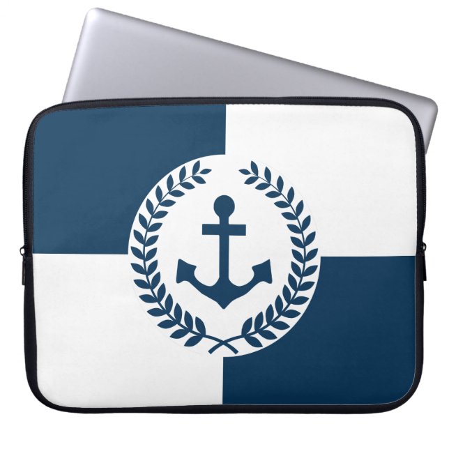 Nautisches Design Laptopschutzhülle (Vorderseite)