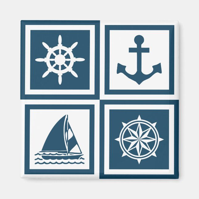 Nautisches Design Magnet (Vorne)