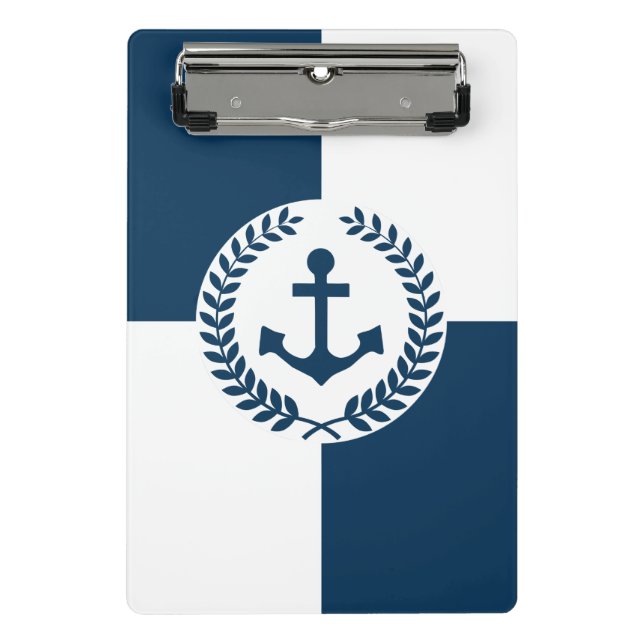 Nautisches Design Mini Klemmbrett (Vorderseite)