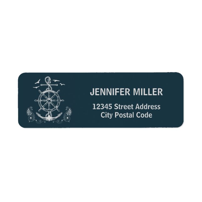 Nautisches Design mit Meereslandschaft (Vorne)