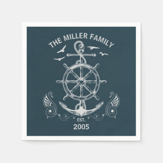 Nautisches Design mit Meereslandschaft Serviette
