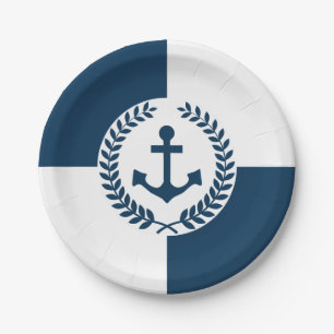 Nautisches Design Pappteller