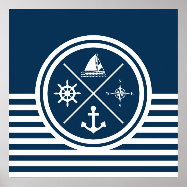 Nautisches Design Poster (Vorne)