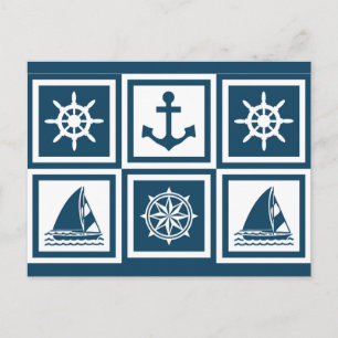 Nautisches Design Postkarte