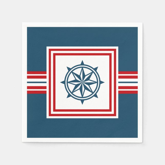 Nautisches Design Serviette (Vorderseite)