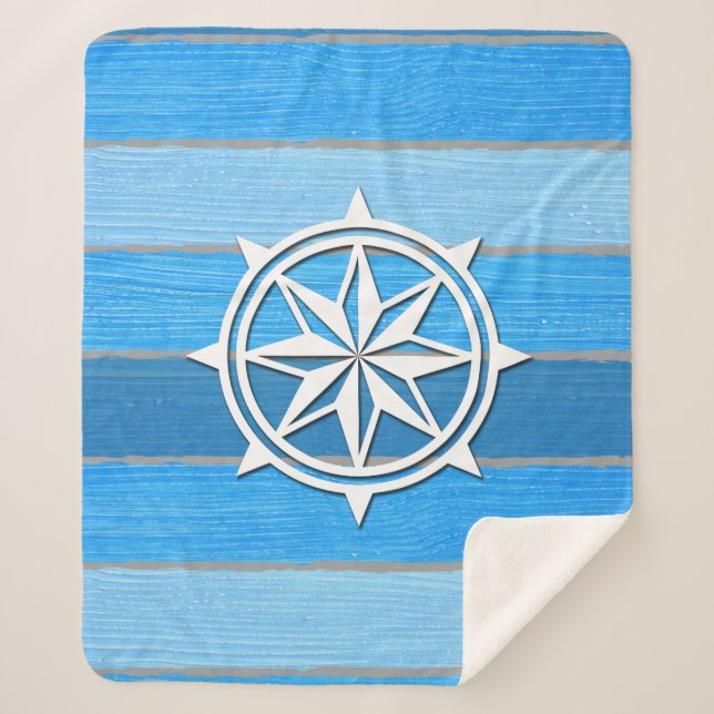 Nautisches Design Sherpadecke (Vorderseite)