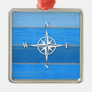 Nautisches Design Silbernes Ornament