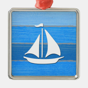 Nautisches Design Silbernes Ornament