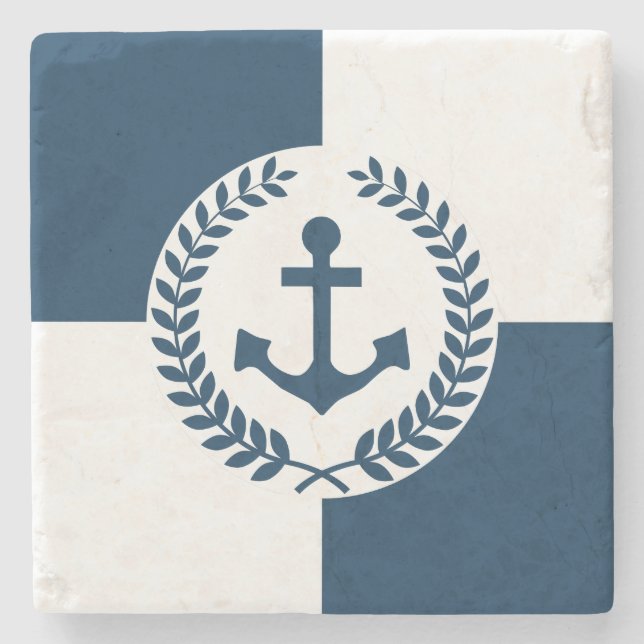 Nautisches Design Steinuntersetzer (Vorderseite)