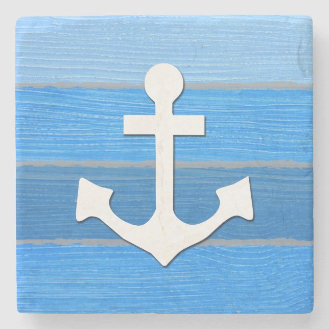 Nautisches Design Steinuntersetzer (Vorderseite)