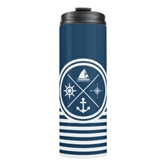 Nautisches Design Thermosbecher (Vorderseite)