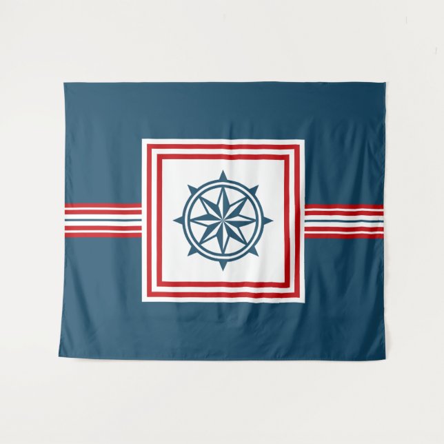 Nautisches Design Wandteppich (Vorderseite (Horizontal))